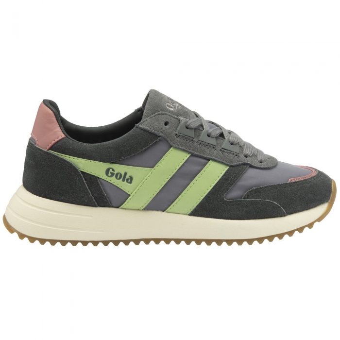Gola Classics Women's Chicago Sneakers - Ash/Patina Green/Coral Pink