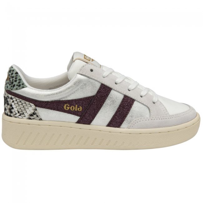 Gola Classics Women's Superslam Blaze Sneakers - White/Plum/Sage