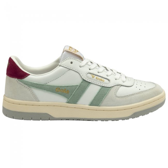 Gola Classics Women's Hawk Sneakers - White/Green Mist/Cerise/Light Grey