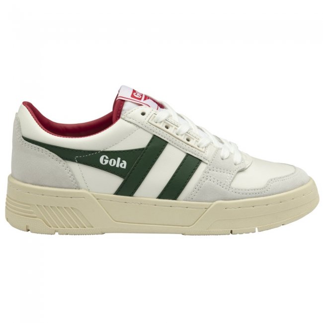 Gola Classics Women's Challenge '84 Sneakers - White/Evergreen/Raspberry