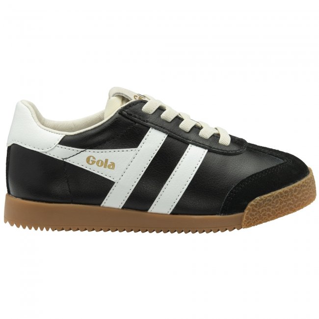 Gola Classics Kids' Elan Leather Sneakers - Black/White
