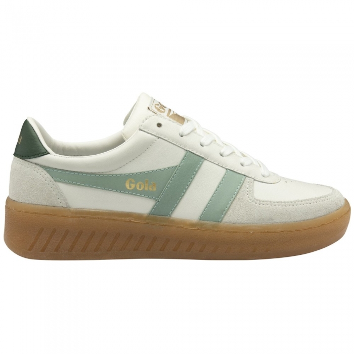 Gola Classics Women's Grandslam Elite Sneakers - White/Surf/Evergreen/Gum