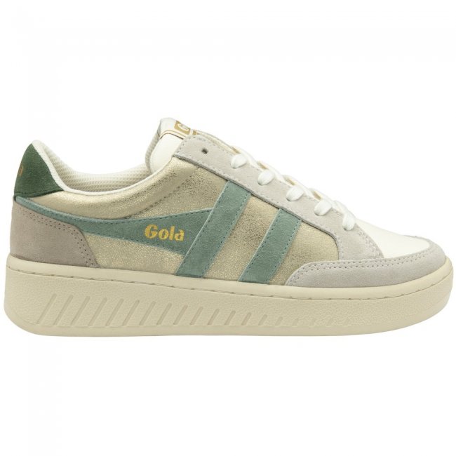 Gola Classics Women's Superslam Blaze Sneakers - Gold/Green Mist/Evergreen