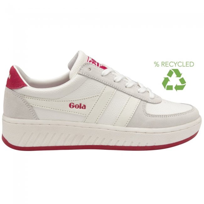 Gola Classics Women's Grandslam '88 Sneakers - White/White/Raspberry