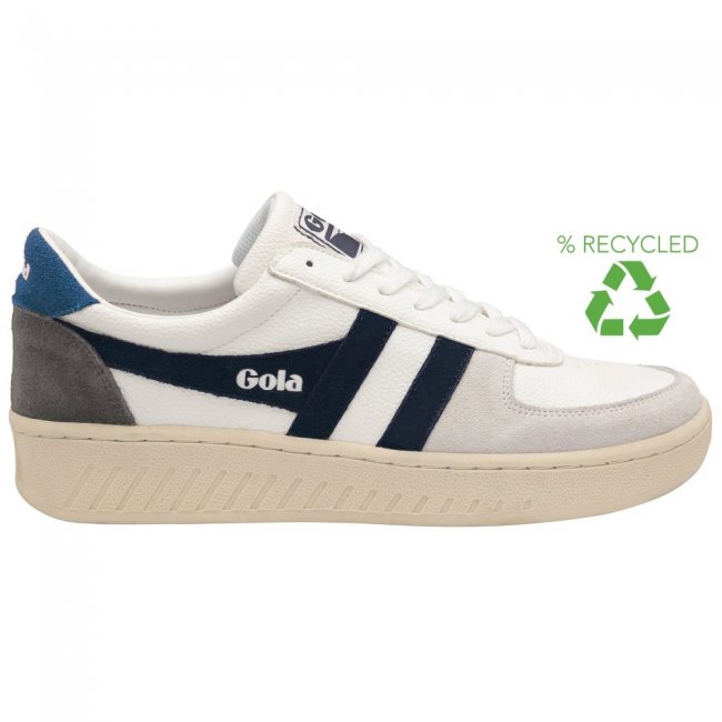 Gola Classics Men's Grandslam Trident Sneakers - White/Navy/Marine Blue