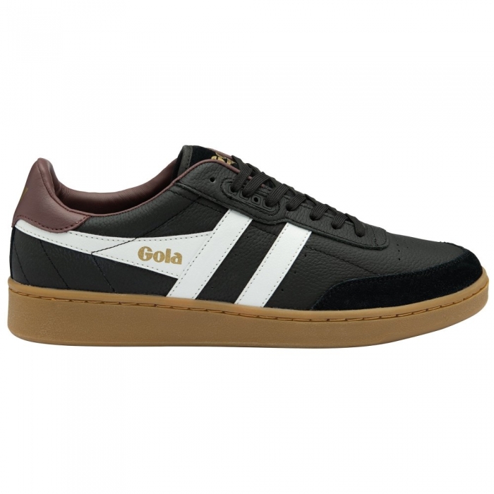 Gola Classics Men's Contact Leather Sneakers - Black/White/Burgundy/Gum
