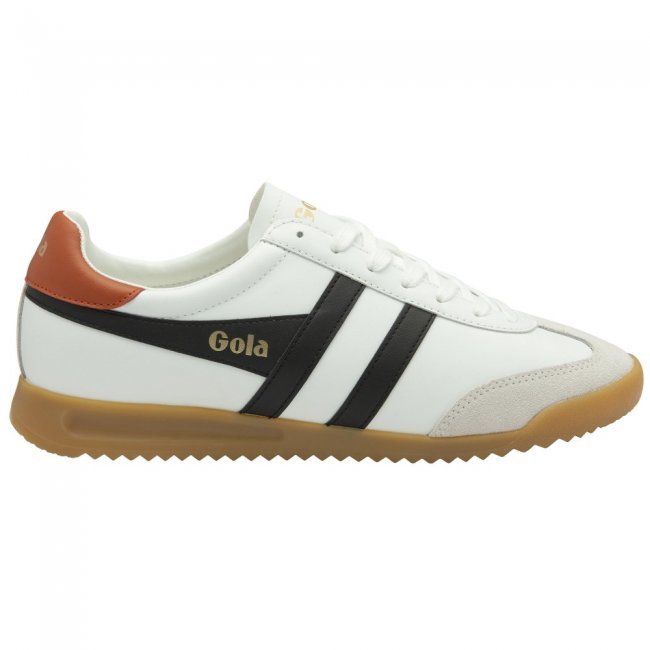 Gola Classics Men's Torpedo Leather Sneakers - White/Black/Moody Orange