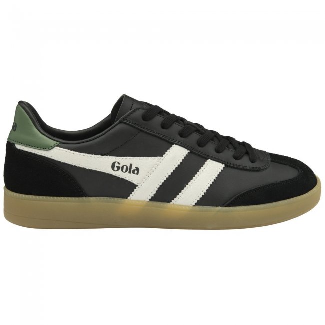 Gola Classics Men's Viper Leather Sneakers - Black/Off White/Evergreen/Gum