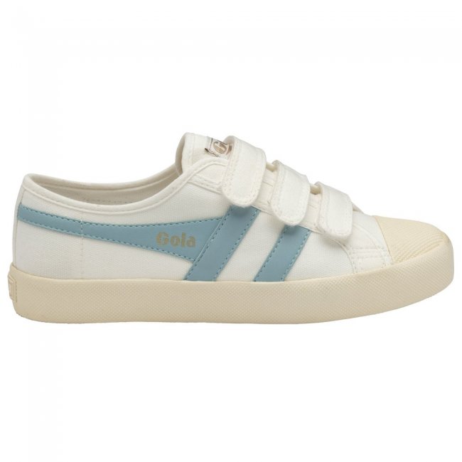 Vegan Gola Classics Women's Coaster Strap Sneakers - Off White/Powder Blue