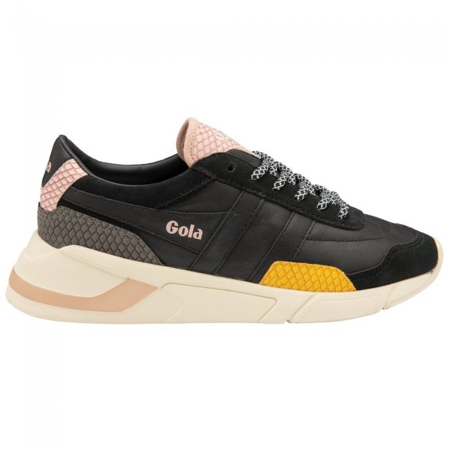 Gola Classics Women's Eclipse Trident Snake Sneakers - Black/Sun/Pink