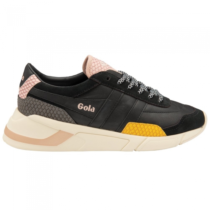 Gola Classics Women's Eclipse Trident Snake Sneakers - Black/Sun/Pink