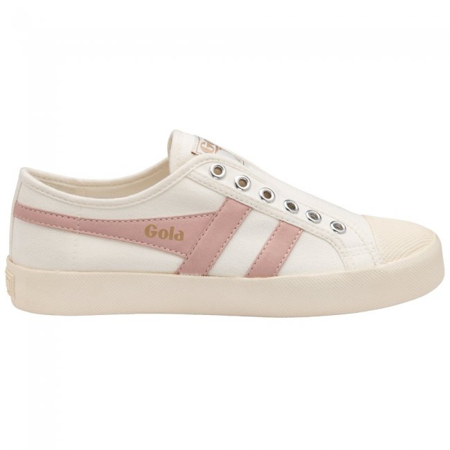 Vegan Gola Classics Women's Coaster Slip - Off White/Chalk Pink