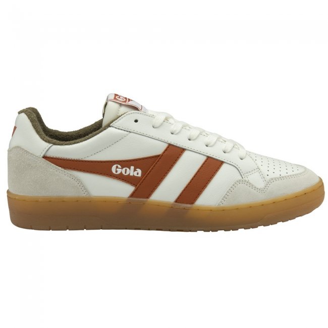 Gola Classics Men's Eagle '86 Sneakers - White/Moody Orange/Khaki/Gum