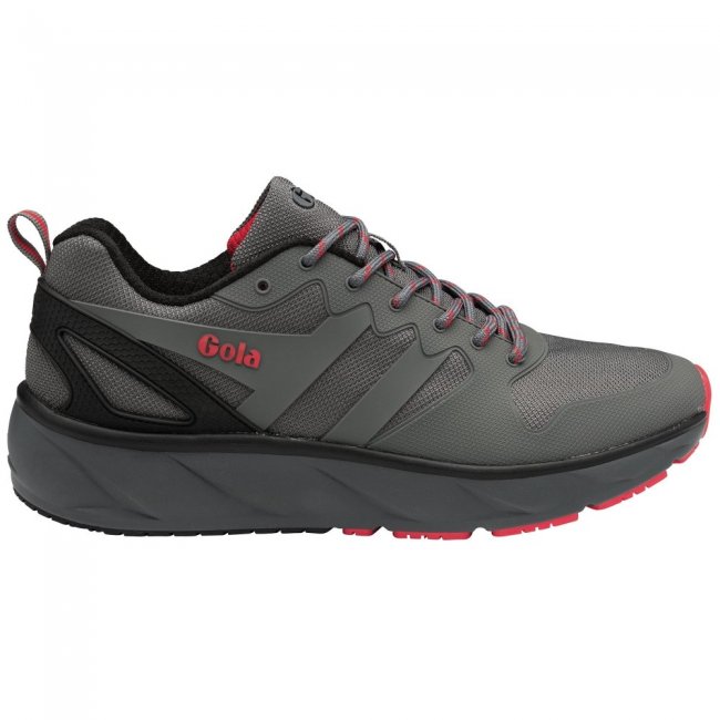 Gola Performance Men's Thunder Sneakers - Charcoal/Black/Deep Red
