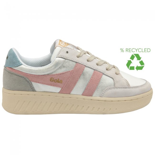 Gola Classics Women's Superslam Blaze Sneakers - White/Chalk Pink/Iceberg