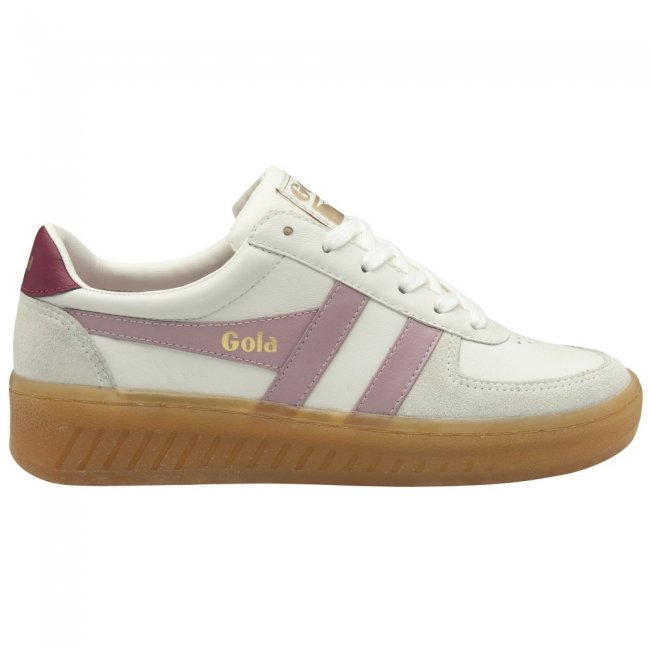 Gola Classics Women's Grandslam Elite Sneakers - White/Candy/Cerise/Gum