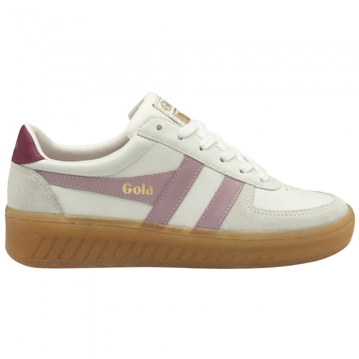 Gola Classics Women's Grandslam Elite Sneakers - White/Candy/Cerise/Gum