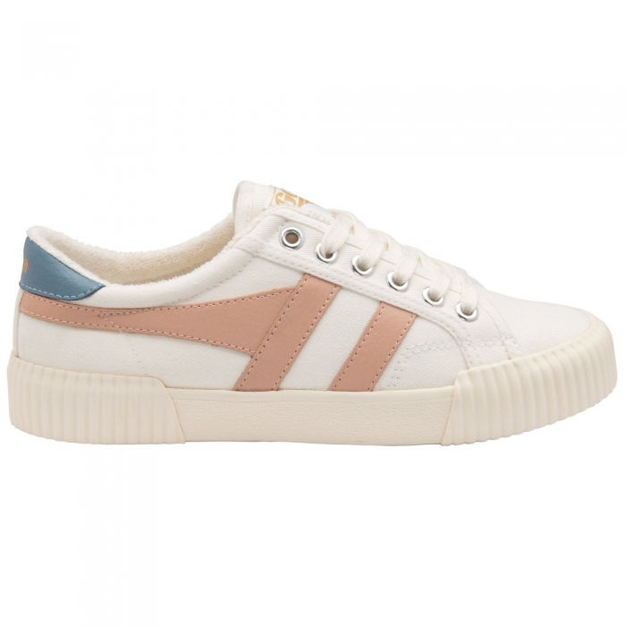 Vegan Gola Classics Women's Rally Plimsoll Sneakers - Off White/Pearl Pink/Iceberg
