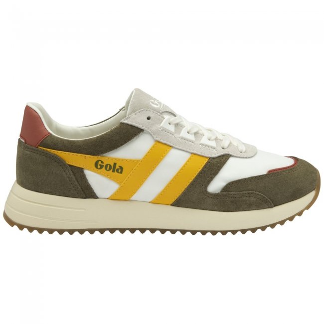 Gola Classics Men's Chicago Sneakers - Off White/Khaki/Sun