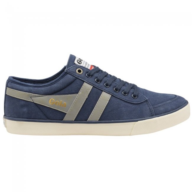 Vegan Gola Classics Men's Comet Plimsoll Sneakers - Navy/Light Grey
