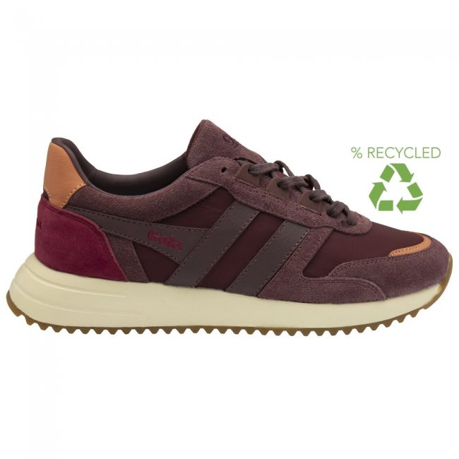 Gola Classics Women's Chicago Sneakers - Windsor Wine/Windsor Wine/Terracotta
