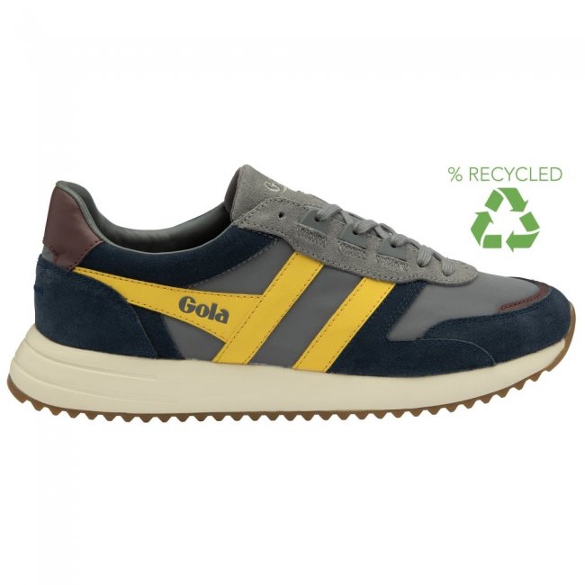 Gola Classics Men's Chicago Sneakers - Ash/Navy/Sun