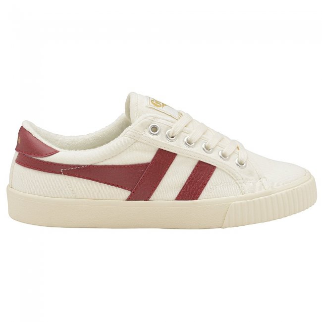 Vegan Gola Classics Women's Tennis Mark Cox Sneakers - Off White/Deep Red