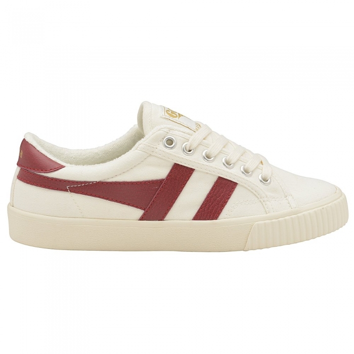 Vegan Gola Classics Women's Tennis Mark Cox Sneakers - Off White/Deep Red