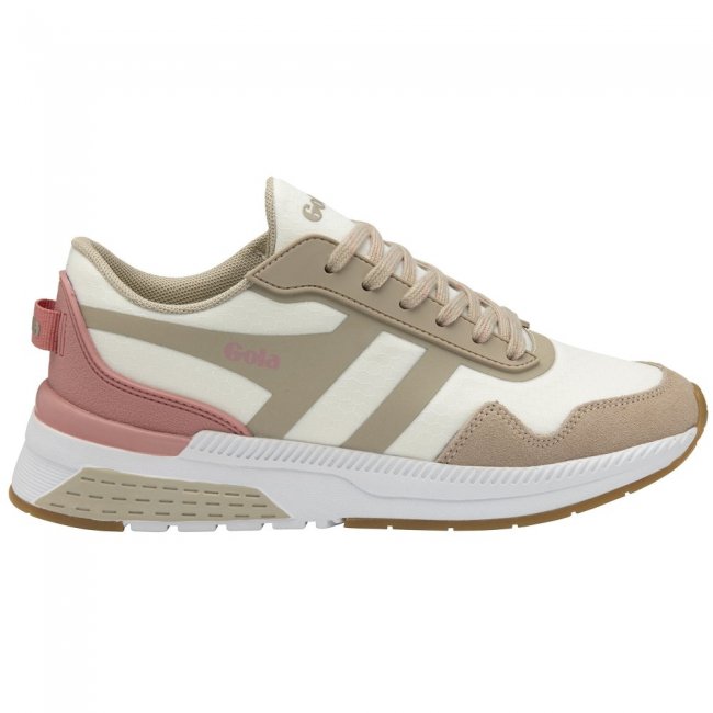 Gola Performance Women's Atomics Sneakers - Off White/Warm Grey/Dusty Rose