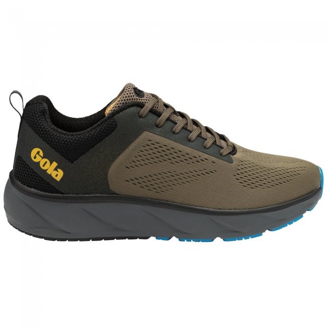 Gola Performance Men's Ultra Speed Sneakers - Khaki/Black/Sun