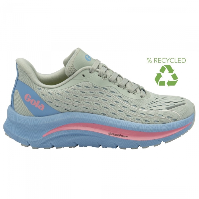Gola Performance Women's Alzir Speed Sneakers - Light Grey/Vista Blue/Tea Rose