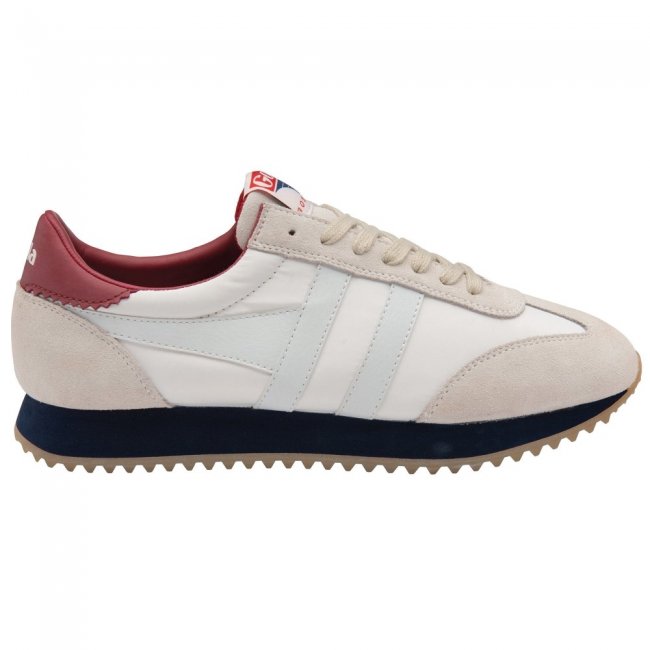 Gola Classics Men's Boston '78 Sneakers - Off White/Navy/Deep Red