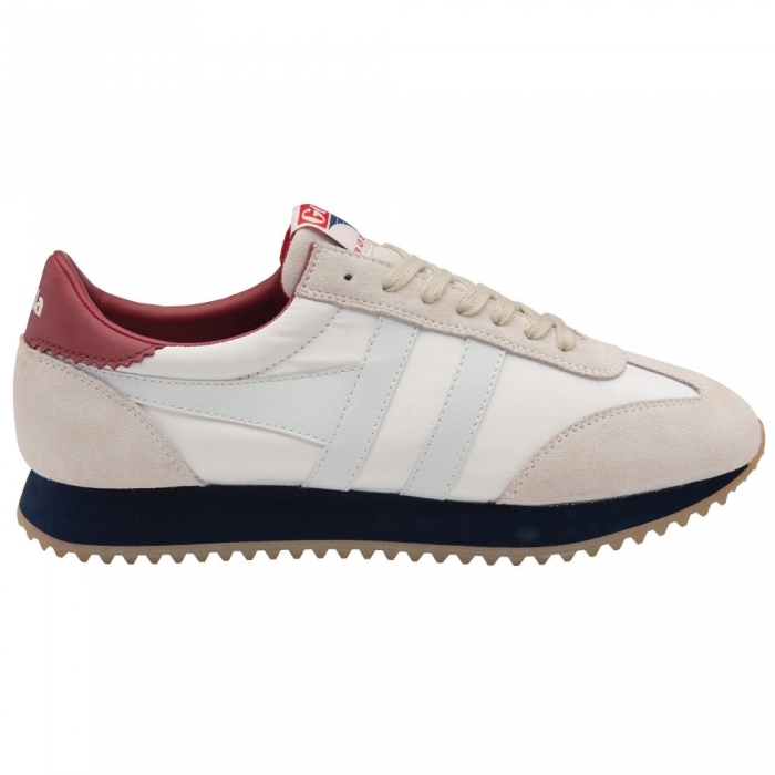 Gola Classics Men's Boston '78 Sneakers - Off White/Navy/Deep Red