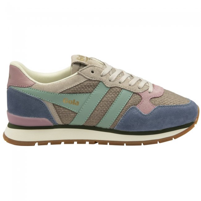 Gola Classics Women's Colorado Sneakers - Feather Grey/Moonlight/Green Mist
