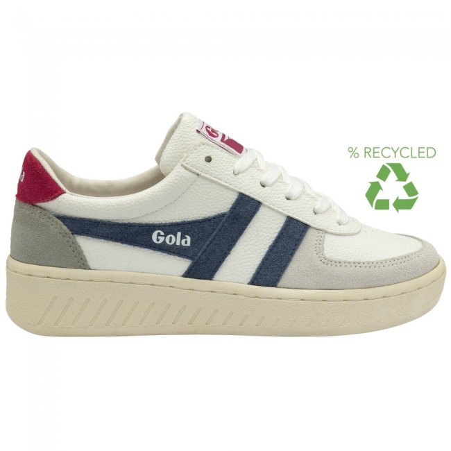 Gola Classics Women's Grandslam Trident Sneakers - White/Moonlight/Fuchsia