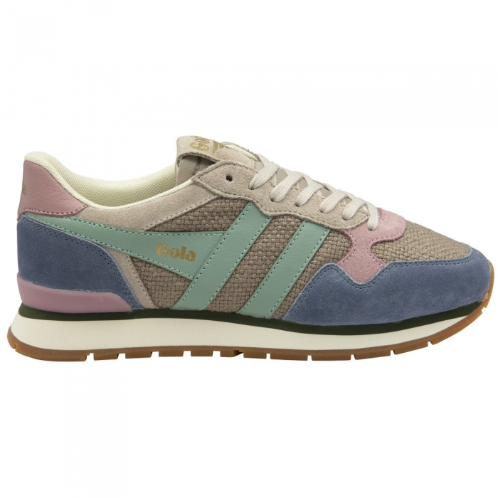 Gola Classics Women's Colorado Sneakers - Feather Grey/Moonlight/Green Mist