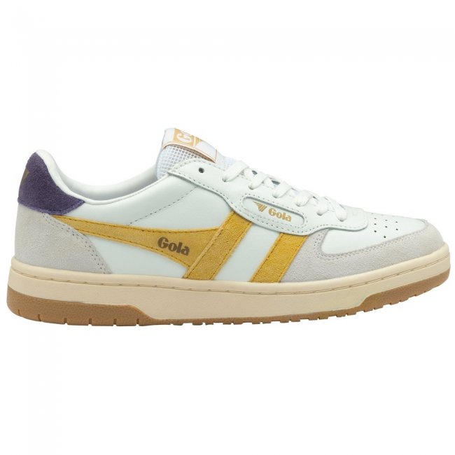 Gola Classics Women's Hawk Sneakers - White/Pollen/Plum