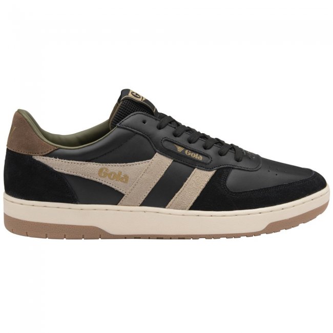 Gola Classics Men's Hawk Sneakers - Black/Feather Grey/Otter