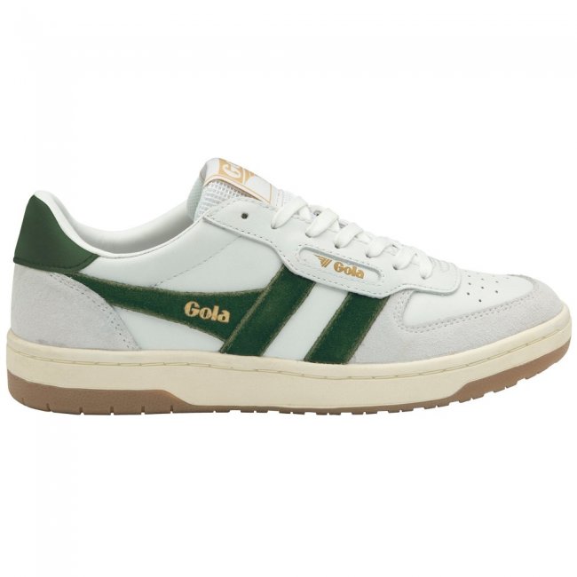 Gola Classics Men's Hawk Sneakers - White/Dark Green