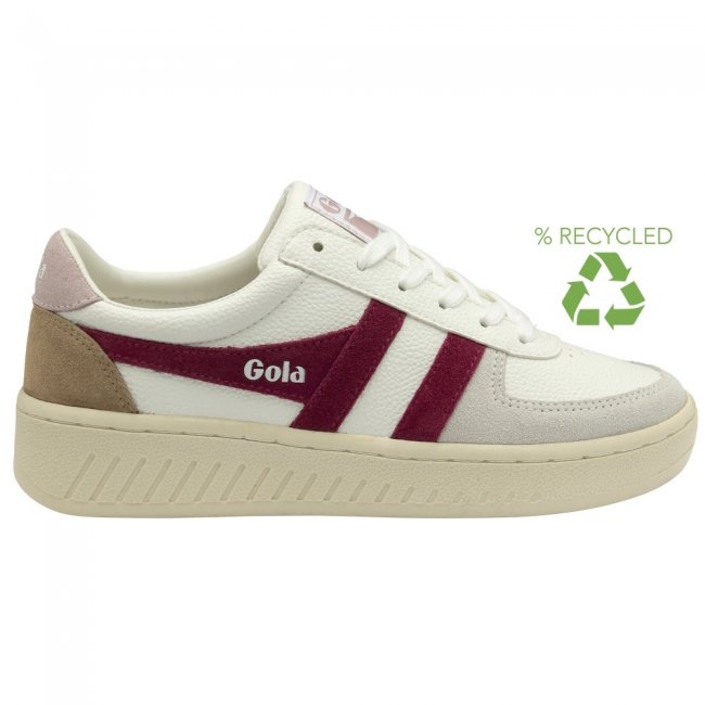 Gola Classics Women's Grandslam Trident Sneakers - White/Cerise/Chalk Pink