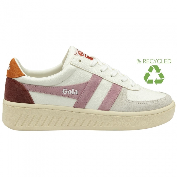 Gola Classics Women's Grandslam Trident Sneakers - White/Candy/Moody Orange
