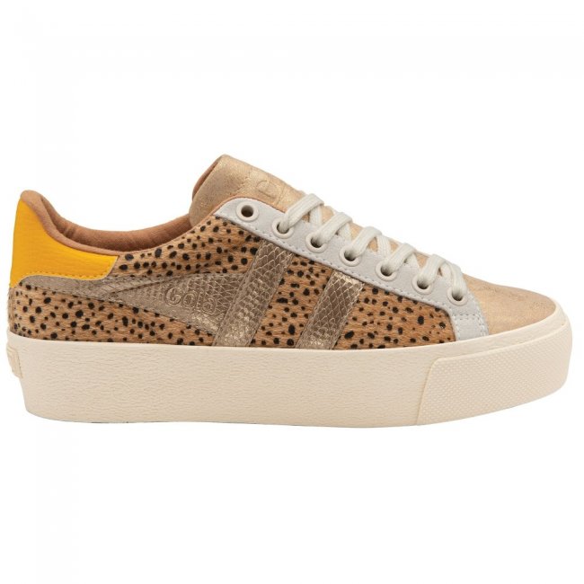 Gola Classics Women's Orchid Platform Tropic - Cheetah/Gold