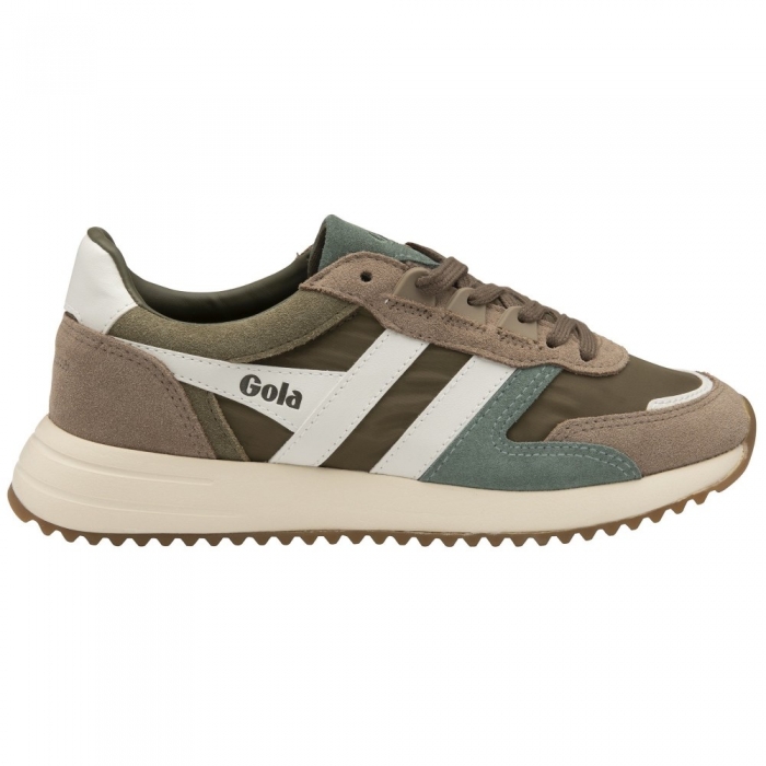 Gola Classics Women's Chicago Sneakers - Khaki/Cappuccino/Off White