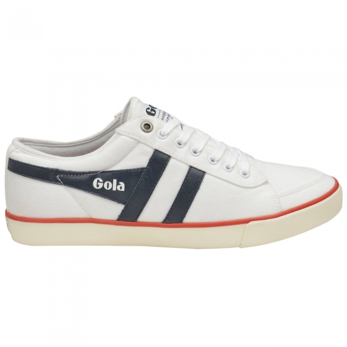 Vegan Gola Classics Men's Comet Plimsoll Sneakers - White/Navy/Red