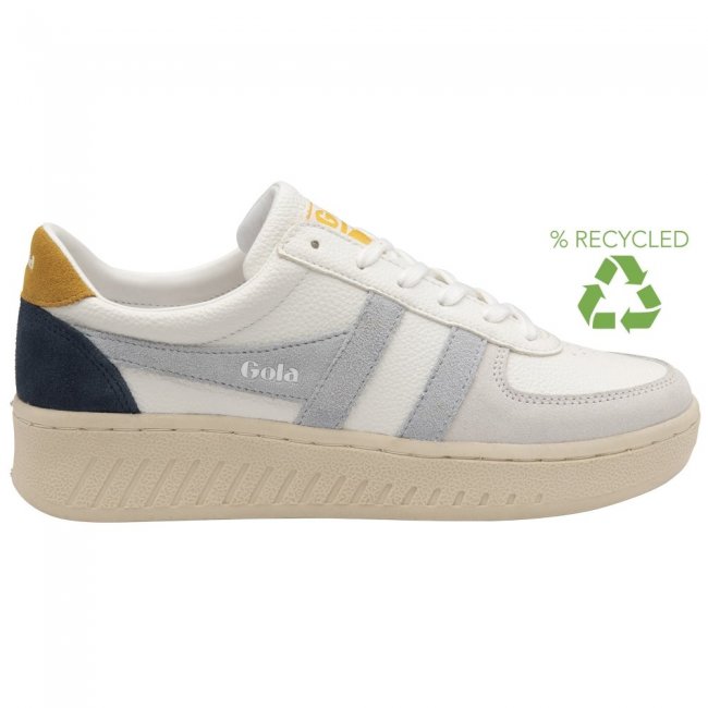 Gola Classics Women's Grandslam Trident Sneakers - White/Ice Blue/Sun