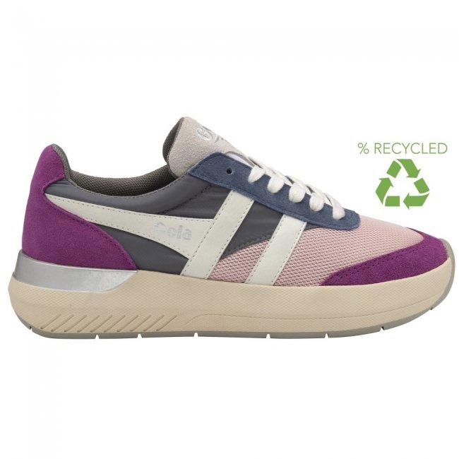Gola Classics Women's Raven Sneakers - Chalk Pink/Shadow/Foxglove