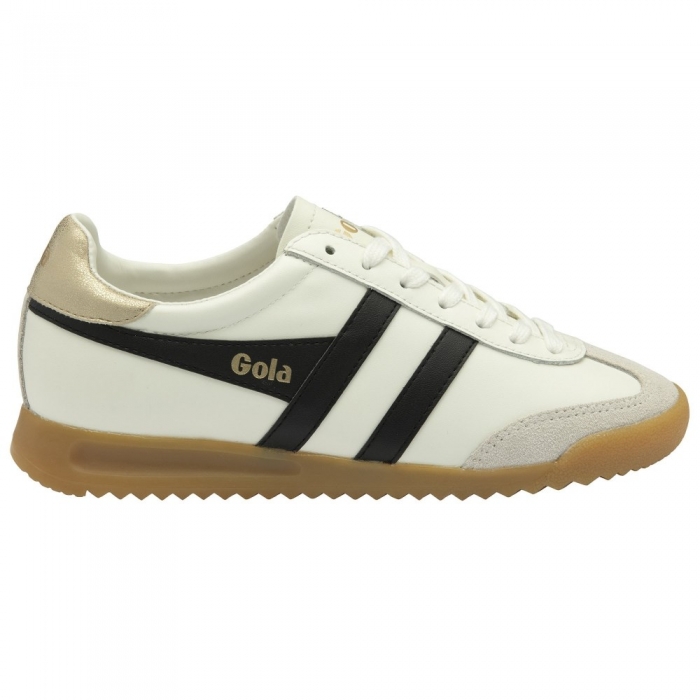 Gola Classics Women's Torpedo Leather Sneakers - Off White/Black/Gold