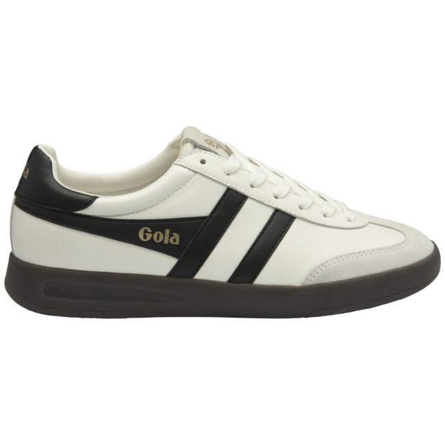 Gola Classics Men's Cyclone Leather Sneakers - White/Black/Dark Gum