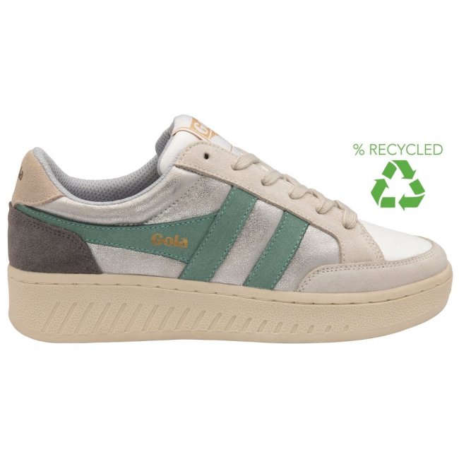 Gola Classics Women's Superslam Blaze Sneakers - Silver/Green Mist/Feather Grey