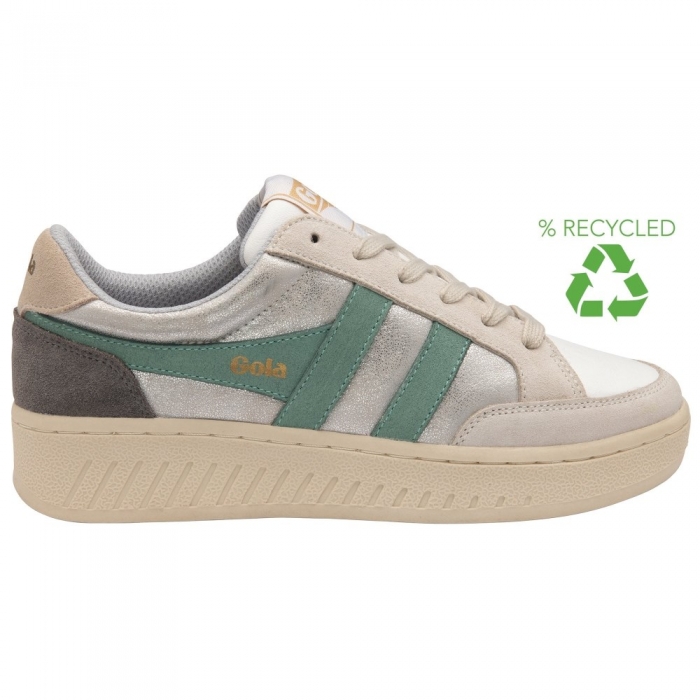 Gola Classics Women's Superslam Blaze Sneakers - Silver/Green Mist/Feather Grey